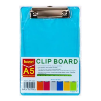 Планшет А5 із затискачем, пластик неон, 22x15 см, BR9808 (В асортименті)