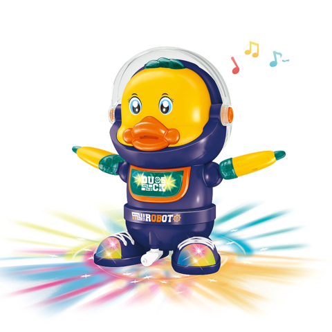 Робот на батарейках, Космічна качка, світлові ефекти, 12x12x18 см, ZR156-4 (В асортименті)