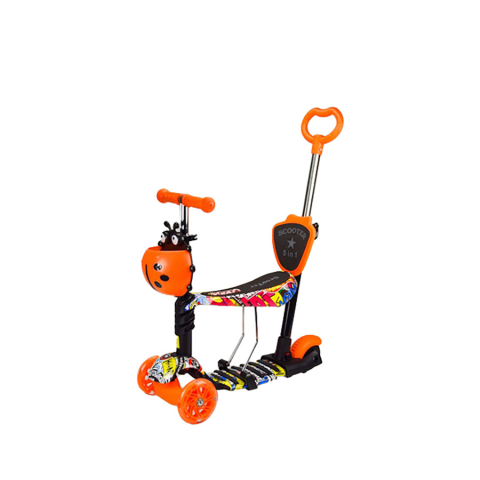 Дитячий самокат із батьківською ручкою Bambi, SC20482, колеса PU зі світлом (В асортименті)