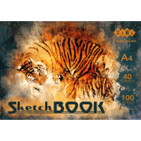 Скетчбук Art Line А4, 40 аркушів, клеєний, білий блок 100 г/м² (В асортименті)