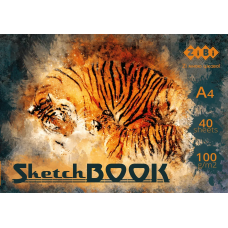 Скетчбук а4, 40 аркушів, клеєний, білий блок 100 г/м2, art line МІкс