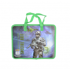 Папка-портфель дитяча "Kidis soldier", пластикова із текстильними ручками kidis soldier