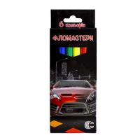 Фломастери Картон, 6 кольорів, 950-6 (В асортименті)