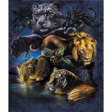 Картина за номерами   Тигр, Лев та леопард TK Group, 30х40см, 30396