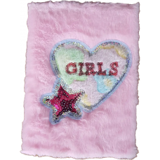 Блокнот а5/80арк. Мех. Обкл. "серце-girls" кліт. 4кіл.(2*60)