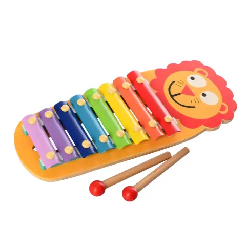Ксилофон дерев’яний, тварина, 32 см, 8 тонів, 2 палички (В асортименті)