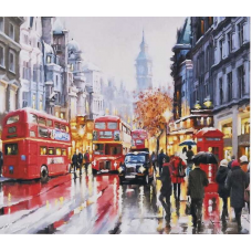 Картина за номерами   "Лондонські автобуси" TK Group, 30х40см, 30083
