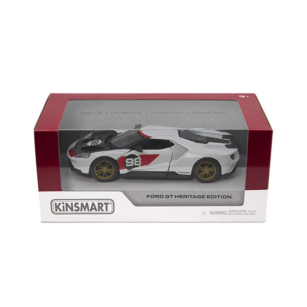 Модель легкова ford gt (heritage edition) 5'' kt5448w метал. Інерція відкр. Дв. 3кол. Коробка