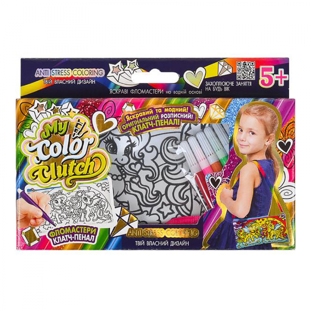 Набор творчества My Color Clutch, Danko Toys, клатч-пенал-раскраска