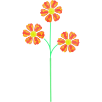 Вітрячок вертушка, квітка 3 шт., діаметр 9 см, паличка 20 см, 15x19x2 см/28x9x2 см (В асортименті)