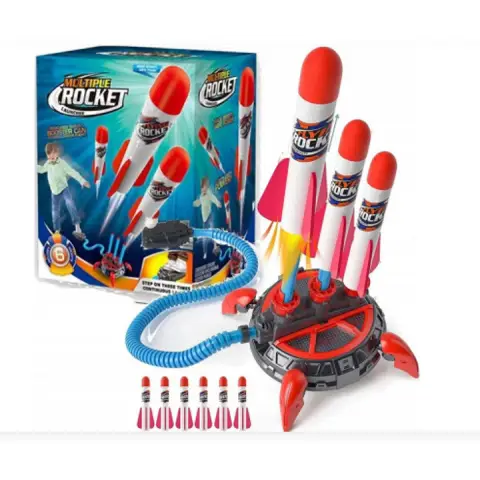 Ігровий набір Прижок ракети з пусковою установкою Jump Rocket, 6 ракет, 3 пуски, 25x20x15 см