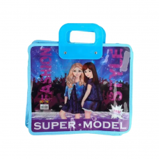 Портфель с пластиковыми ручками, 30*34см, 340 мкр KIDIS , серия SUPER MODEL (дівчата) /240/