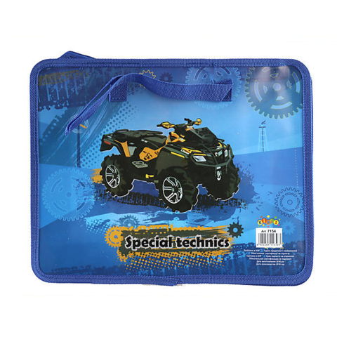 Папка-портфель дитяча Kidis Technics, пластикова з текстильними ручками (В асортименті)
