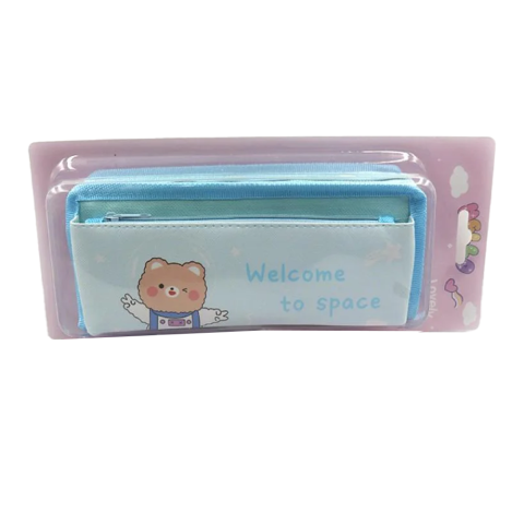 Пенал Тварини, 2 відділення, 20x9x5.5 см (В асортименті)