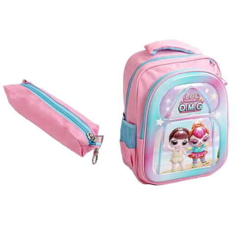 Рюкзак для дівчинки, пластикова вставка, пенал, регульовані лямки, 2 відділення, C65138 (В асортименті)