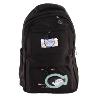Рюкзак підлітковий, 4 блискавки, потайний карман, Котик, 0272 (В асортименті)
