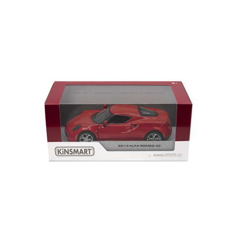 Металева інерційна легкова модель Alfa Romeo 4C 2013 5", відкриваються двері (В асортименті)