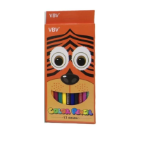 Олівці пластикові Мордочки, 12 кольорів (В асортименті)