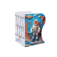 Полиця-тримач для книг розсувна металева Космонавт-3D, 15x10x19 см (В асортименті)