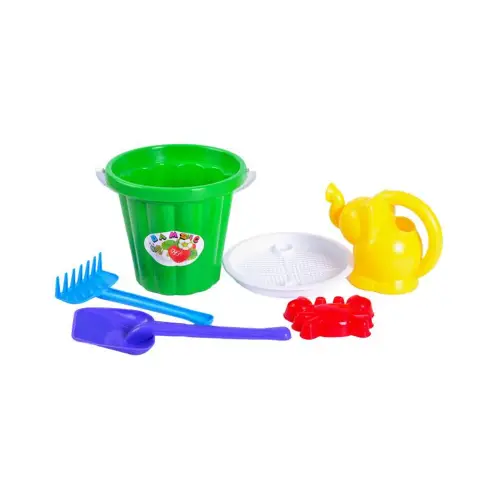 Пісочний набір Відро велике №3 + лійка велика Бамсик, 27x24x24 см