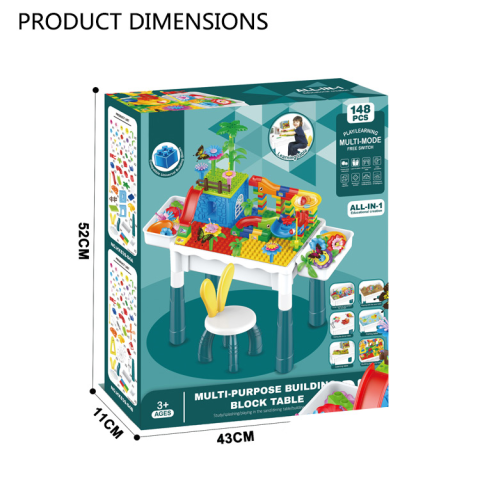 Столик з конструктором, HX839-84A, стільчик, 148 деталей