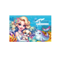 Альбом для малювання А4, 16 аркушів, 100 г/м², на скобі, захисний лак, дизайн 24116-24119