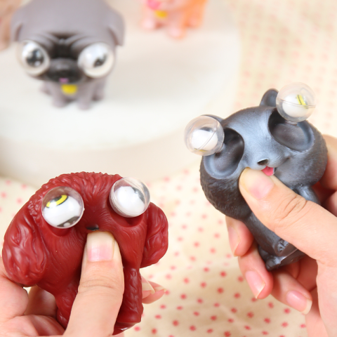 Фігурка антистрес Песик, 7 см, непосида, очі вилазять при стисненні