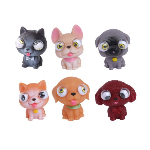 Фігурка антистрес Песик, 7 см, непосида, очі вилазять при стисненні