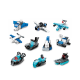 Конструктор BRICK 42104 Trans combo-Voyage Expedition Team 30-33дет.спак.10в./60/600/10шт.в кор.23,3*7,4*14