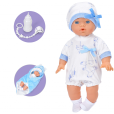 Пупс інтерактивний "Yala Baby" 35см, п'є, пісяє, ковдра, пляшечка, соска, в коробціці, 26,5-36-11см мікс