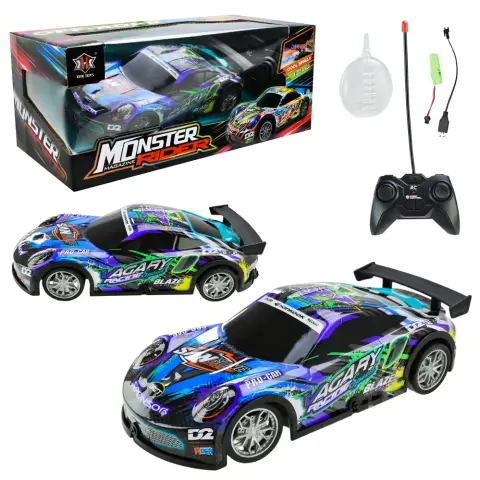 Машина на радіокеруванні, дим, 27.5x12.5x11 см, 000-013 (В асортименті)