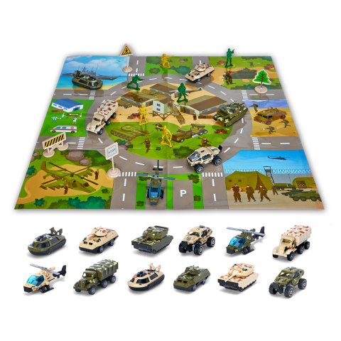 Транспортний набір, 6 модельок спецслужби з килимком, G6588/G6588C/G6588D (В асортименті)