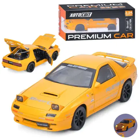 Машина АвтоСвіт, 1:24, метал, інерція, звук, світло, двері