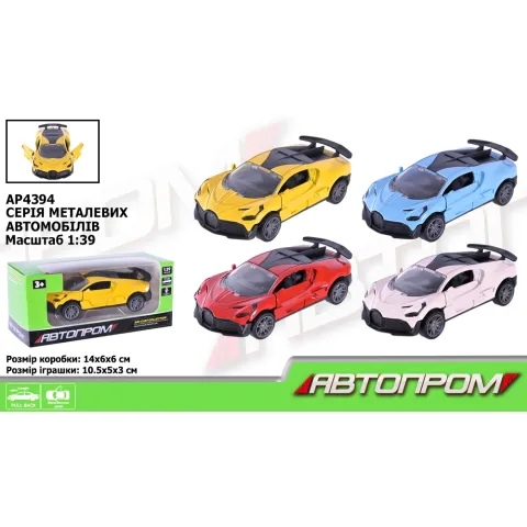 Металева автомодель Автопром 1:43, відкриваються двері AP4394 (В асортименті)