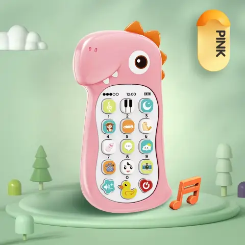 Телефон Динозаврик, англ. озвучка, звуки, 999-4 (В асортименті)