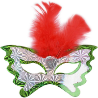 Маска 3D голограма з пір’ям, 10 шт в упаковці