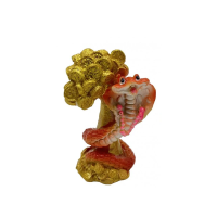 Сувенір керамічний Змія біля грошового дерева 697 8 см (В асортименті)