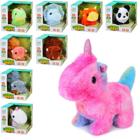 Плюшева м’яка іграшка інтерактивна, 8A-1-2-3-4, 17 см, інтерактивний (В асортименті)