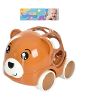 Брязкальце Oball Машинки для малюків 2856-1/2/4/5, на коліщатках, тваринки, 22x8.5x17 см (В асортименті)