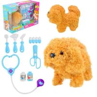 М’яка інтерактивна іграшка собачка, з набором доктора