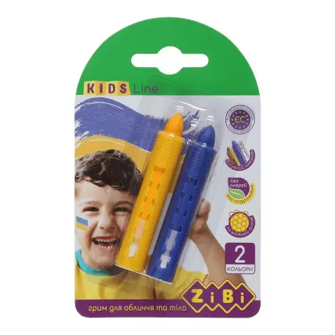 Краски для лица и тела Патриот, на водной основе, желто-голубые, 30 г