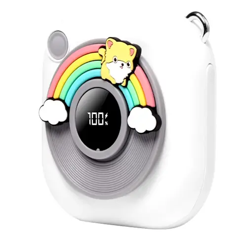 Портативний ЗП Power Bank GXZ-N11 2in1 with cable з обігрівачем для рук 5000 mAh White