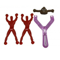 Іграшка-прилипала Людина-павук, 2 шт. + рогатка, у блістері (В асортименті)