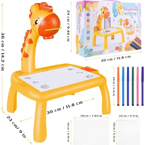 Проектор жираф, стіл, 29.5x23x32 см, слайди, 24 картинки