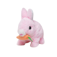 Зайчик з морквою інтерактивний Cute Furry, CH6010, 16 см, з переноскою, плюшевий, зі звуком (В асортименті)