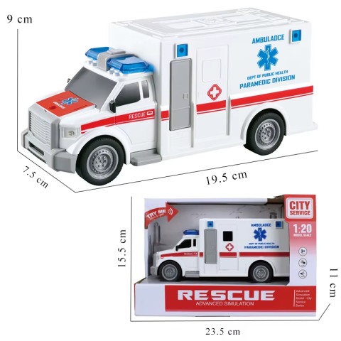 Швидка допомога, WY670A/B/C, звукові та світлові ефекти (В асортименті)