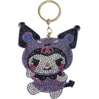 Брелок зі стразами Зайчик Kuromi 9 см 135-15-KU