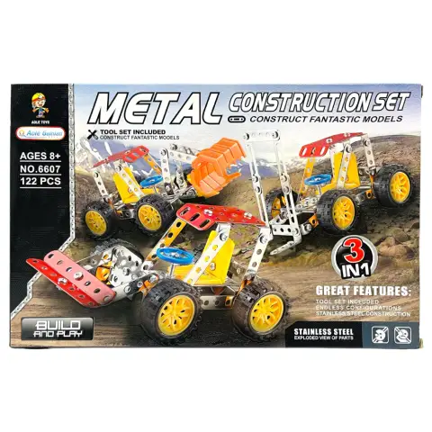Конструктор Металевий Спецтехніка, 122 елементи, (В асортименті)
