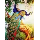 Алмазна мозаїка за номерами Павлин, 30x40 см, полотно на рамі