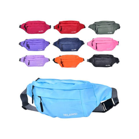 Сумка бананка, 36x17x8 см, 4 відділення, застібка-блискавка, MK5501 (В асортименті)